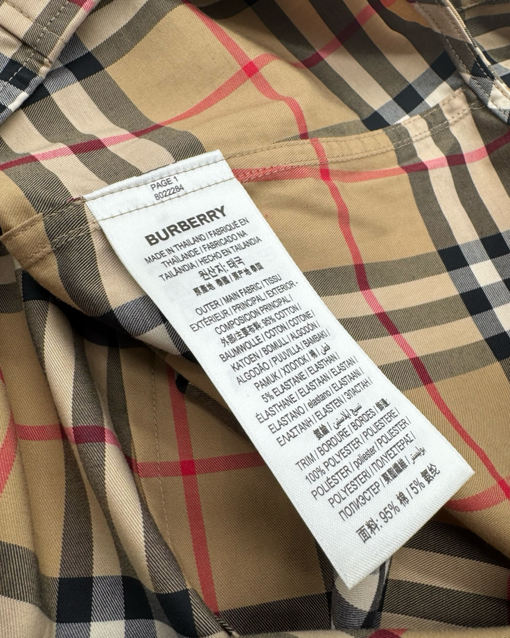 Camisa Burberry